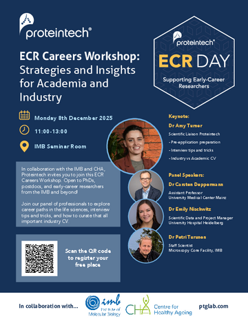 Flyer Proteintech ECR Careers Workshop